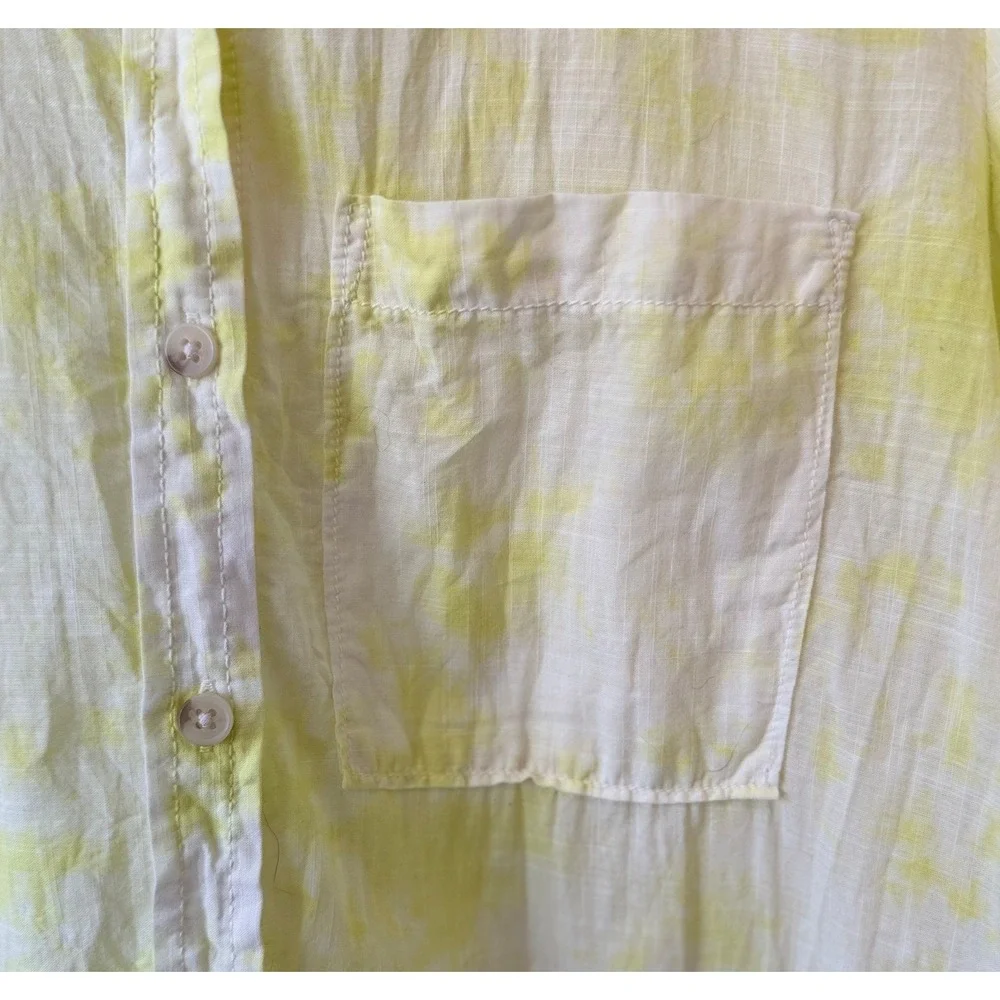 Pilcro Anthropologie Women's The Cate Classic Tie-Dye Buttondown Shirt Size S - Picture 5 of 10